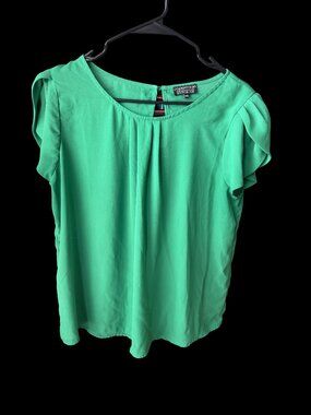 Papermoon Bastille Tulip Sleeve Blouse Green Size XXL
